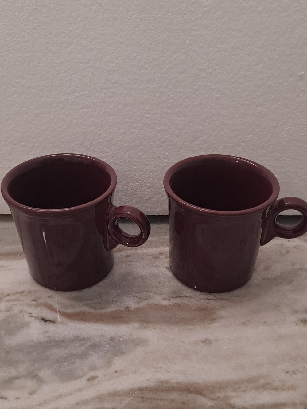 Fiesta Deep Plum Ceramic Mugs - Set of 2.  Retired Color